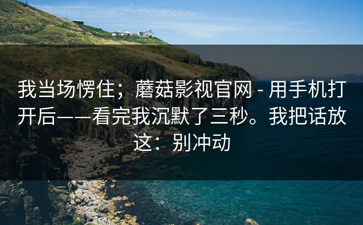 我当场愣住；蘑菇影视官网 - 用手机打开后——看完我沉默了三秒。我把话放这：别冲动  第1张